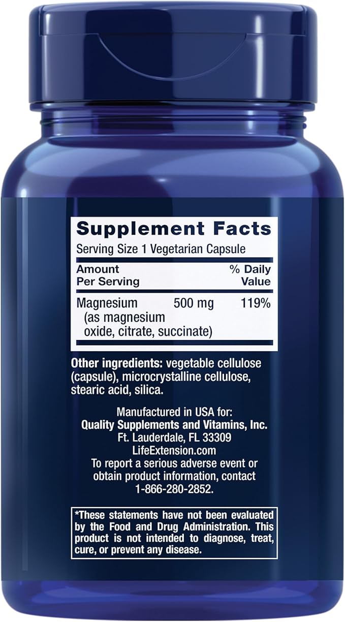 Life Extension Super Bio-Curcumin Turmeric + Magnesium Caps Heart Health Bones Metabolism Non-GMO Gluten-Free Vegetarian 60+100 Capsules