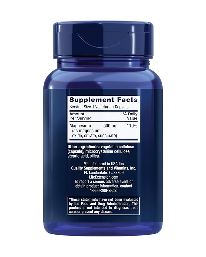Orgain Hydrolyzed Collagen Peptides Powder Life Extension Magnesium Caps 500mg - Joint Hair Skin Nail Support &amp Heart Health