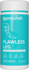 UpNourish Cellulite Vein Health Supplement with Caviar Collagen SOD DIMPLESS MOROSIL Butchers Broom Horse Chestnut Leg Wellness and Circulation Support 90ct