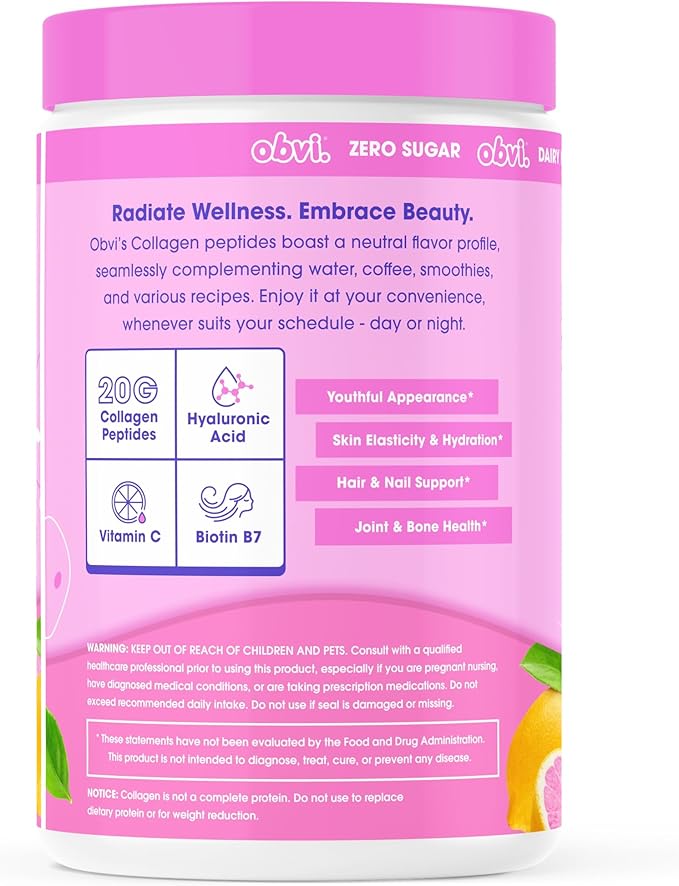 Obvi Collagen Peptides - Pink Lemonade