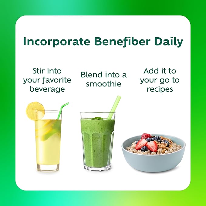Benefiber Prebiotic Fiber + Supergreens Dietary Supplement Powder Watermelon Lemonade Flavor 8.8 oz (250g)