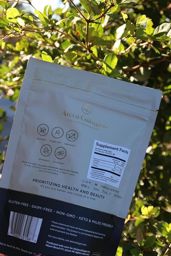 Kosher Hydrolyzed Bovine Collagen Powder - 10 oz - Pasture Raised Collagen Peptides for Skin and Hair Support