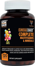 Clinical Daily Complete Whole Food Multivitamin Supplement for Women &amp Men - Complete Liquid Vitamin Absorption! 42 Superfood Fruits Vegetables - Young Adult to Senior - 120 Liquid Capsules