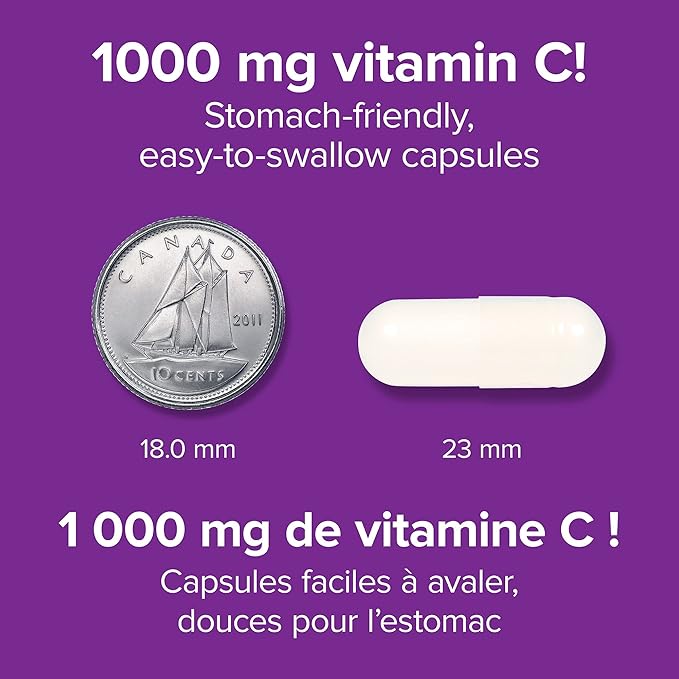 Webber Naturals Vitamin C Calcium Ascorbate 1000 mg · Stomach Friendly 120 Capsules