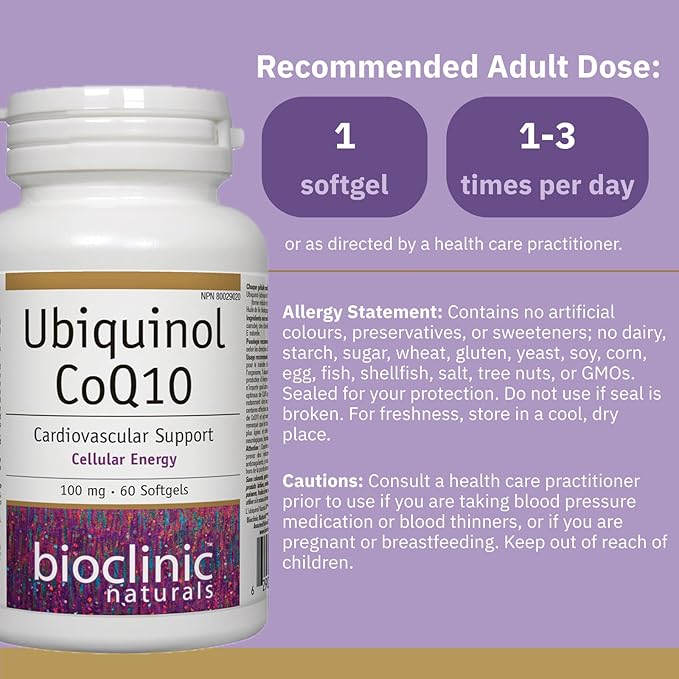 Bioclinic Naturals Ubiquinol Softgels 60 Count