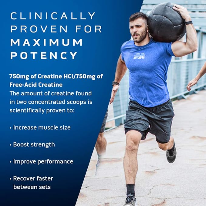 MuscleTech Cell-Tech Creactor - Creatine HCl Formula - Muscle Builder for Men &amp Women - Creatine HCl + Free-Acid Creatine Supplements - Fruit Punch Extreme 120 Servings