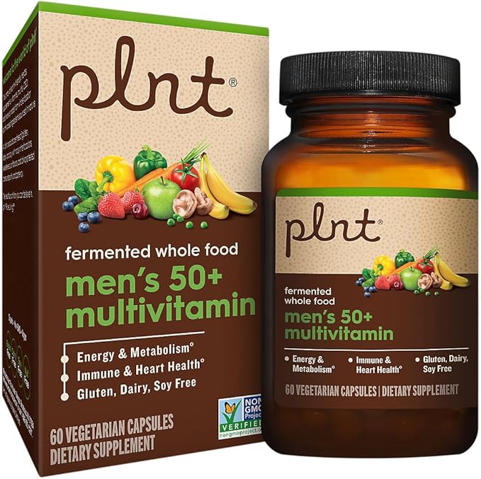 plnt Fermented Whole Food MenaTMs 50+ Multivitamin (60 Vegan Capsules)