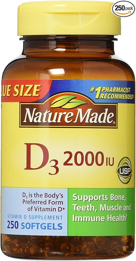 Nm VIT D 2000Iu Size 250Ct Nature Made Vitamin D 2000Iu 250Ct