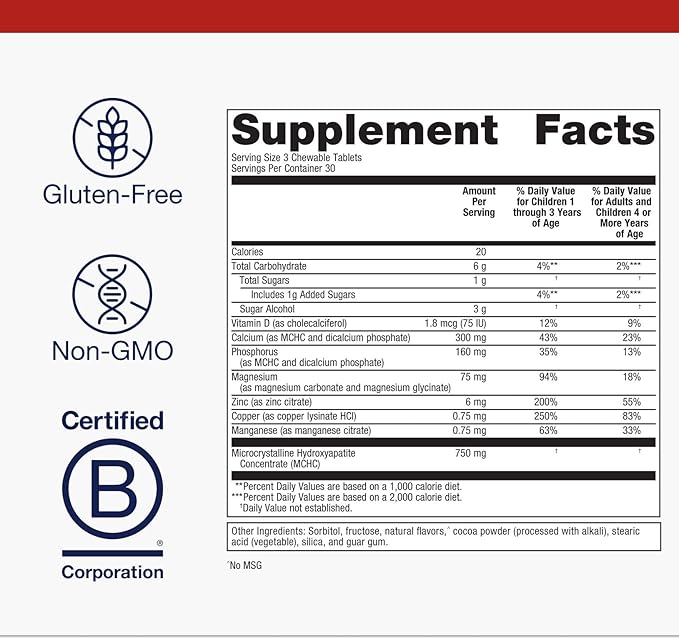 Metagenics Bone Builder Chewable Supplement- Calcium Vitamin D &amp Magnesium for Bone Strength &amp Teeth Health* - Supports Cardiovascular &amp Immune Function* - Non-GMO Gluten-Free - 90 Chewa