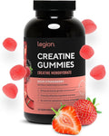 LEGION Creatine Monohydrate Gummies – Clean Chewable Creatine Supplement for Strength Endurance &amp Muscle Recovery – 30 Serving Sour Strawberry – No Artificial Flavors or Sweeteners