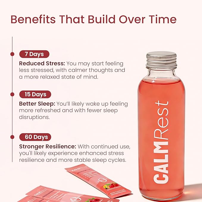 Calm Magnesium Powder Cortisol Supplement for Women Supports Sleep Stress Relief &amp Relaxation with Ashwagandha Saffron L Theanine Vitamin D3 No Sugar 30Ct Raspberry Lemonade