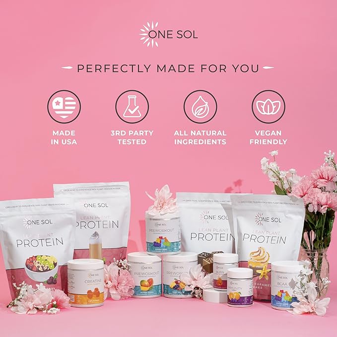 One Sol Lean Plant-Based Protein Powder Pea &amp Brown Rice Protein Low Carb Vegan Friendly - Gluten Lactose &amp Soy Free - No Added Sugar Non-GMO Clean Nutrition No Bloating (Chocolate Sea