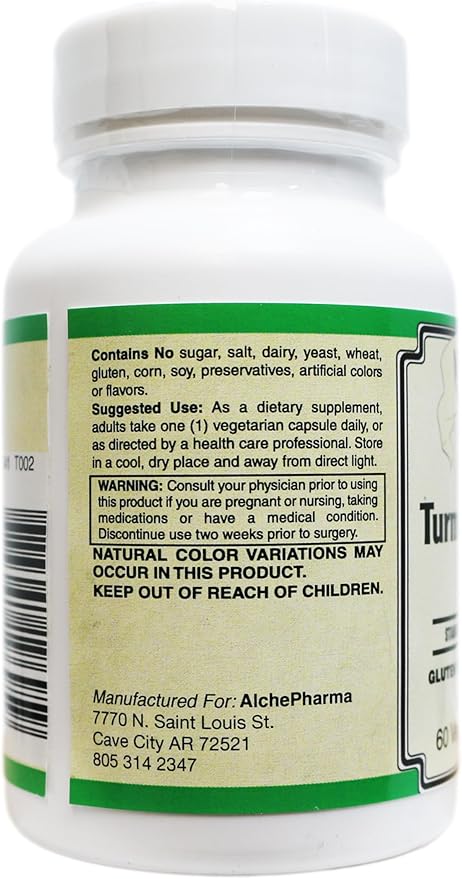 Turmeric Curcumin Supplement 500mg - Standardized to 95% Curcuminoids - Vegan Non-GMO Gluten Free
