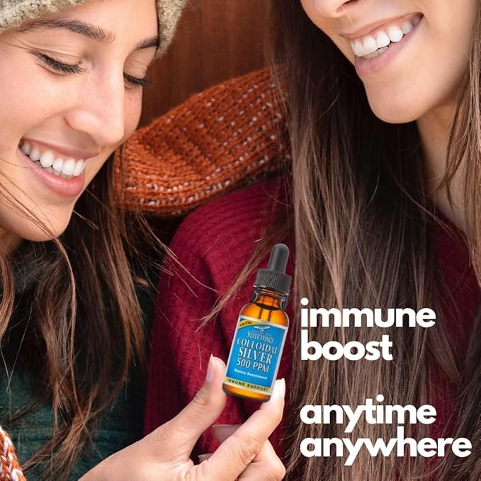 Natural Path Silver Wings Supplements - Colloidal Silver 500 ppm (1 oz / 30 ml) Immune Support Plus Herbal Ointment 250 ppm (1.5 oz)