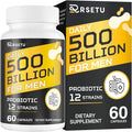 Probiotics for Men 500 Billion CFUs &amp 12 Strains Mens Probiotic with Turmeric Cranberry Goji Gut Health for Men for Digestive Health Gut Bloating &amp Gas Immune Energy Support 30-Day Su