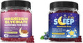 Kids Magnesium Gummies Sleep Gummies Melatonin Free - with Magnesium Glycinate Lemon Balm L-Theanine &amp GABA - Calming Relaxation Support Natural Zzz Relaxation