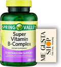 Spring Valley Super Vitamin B-Complex Tablets 250 Count + me Gusta Sticker