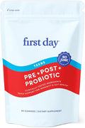 FIRST DAY Teens’ Gut Sustainer Tribiotic Gummies – 3-in-1 Prebiotic Probiotic &amp Postbiotic Supplement – Supports Digestive Skin Oral &amp Immune Health Nutrient Absorption &amp Growth – 30-D