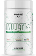 Axe &amp Sledge Multi Plus Multivitamin | 24 Bioavailable Vitamins &amp Minerals Ashwagandha | Multivitamin for Women and Men for Daily Nutritional Support | 90 Capsules 30 Servings