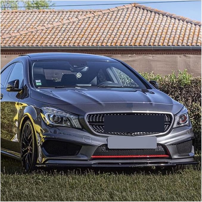 Front Bumper Separation Lip Spoiler Diffuser Protective Cover. Compatible for Benz CLA C117 Grade CLA200 260 CLA45 AMG 2013-2015 (Color : Gloss Black)