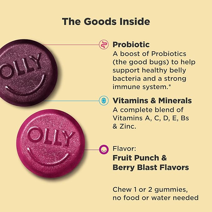 OLLY Kids Multivitamin + Probiotic and Sleep Gummies 120 and 50 Count