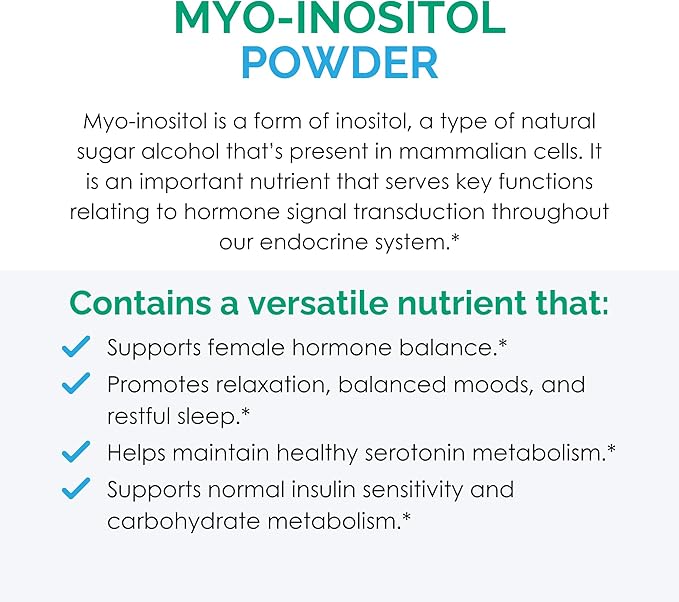 Rootcology by Dr. Izabella Wentz | Myo-Inositol Powder | Inositol Supplement for Mood Brain Health and Liver Support | 250g / 345 Servings