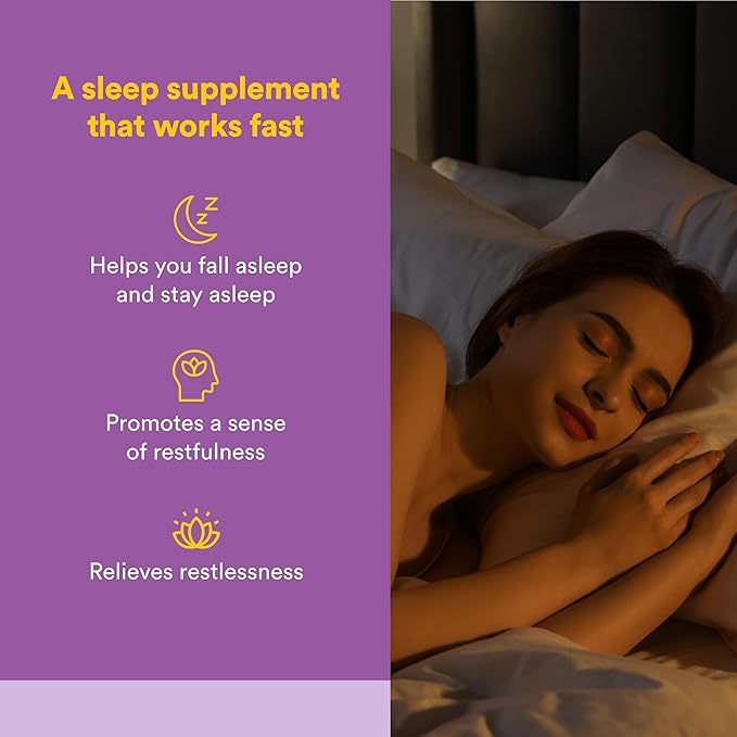 Natural Factors Tranquil Sleep - Calm Sleep Health Supplement - Relaxation Support Supplement with Melatonin &amp 5-HTP - 120 Chewable Tablets (60 Servings)