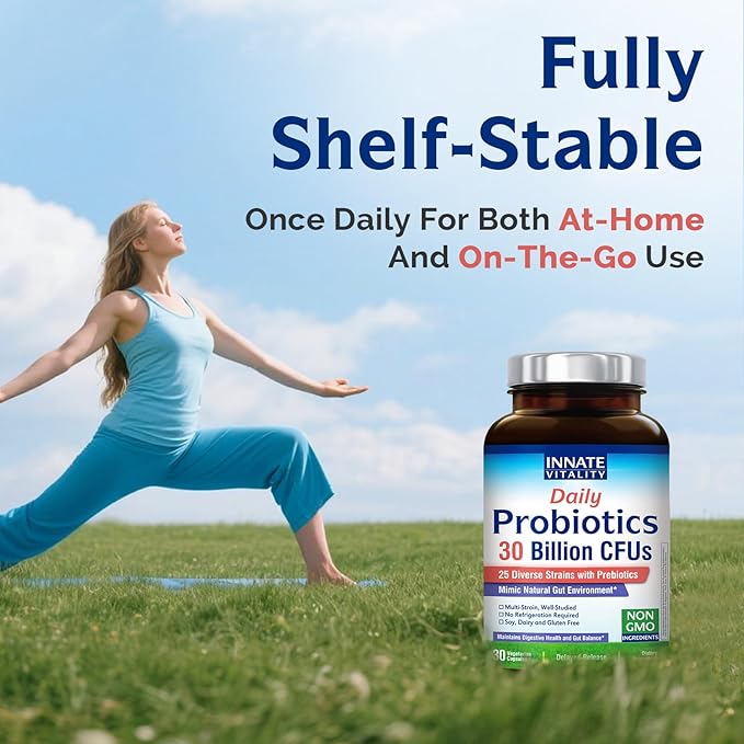 Innate Vitality Daily Wellness Bundle: High Absorption Magnesium Glycinate 500mg + 30 Billion CFU Probiotics with Prebiotics – Support for Nerve Bone Heart &amp Digestive Health – Non-GMO Vegan 2