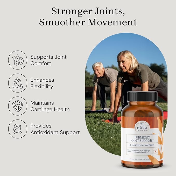 Turmeric Curcumin Supplement with Glucosamine Chondroitin &amp MSM – Joint Support for Mobility Flexibility &amp Comfort – Active Lifestyle Formula – 60 Capsules