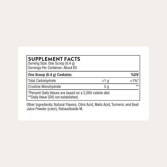 THORNE Creatine - Micronized Creatine Monohydrate Powder - Support for Muscles &amp Cognitive Function* - for Women &amp Men - Pineapple Orange - NSF Certified for Sport - 5 g per Serving - 60 Servi