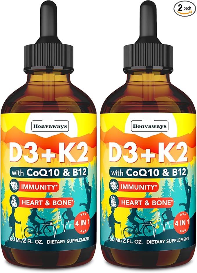 Vitamin D3 K2 Vitamin D Liquid Drops 4000IU 2P
