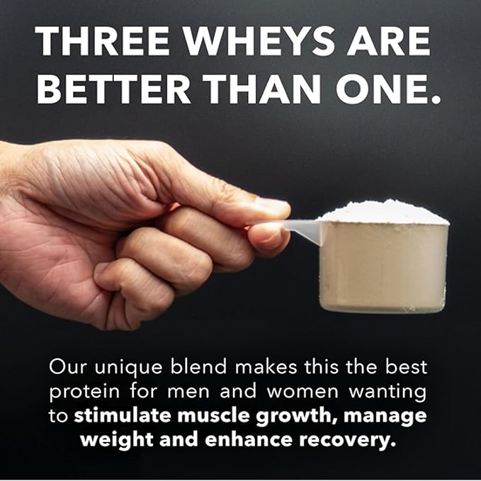 3-in-1 Whey Protein Powder Unflavored 5lb - 30g Grass-Fed Protein per Serving + Collagen Peptides Powder 2.2lb – 10g Hydrolyzed Type I &amp III Collagen Per Scoop – Non-GMO – Bundle