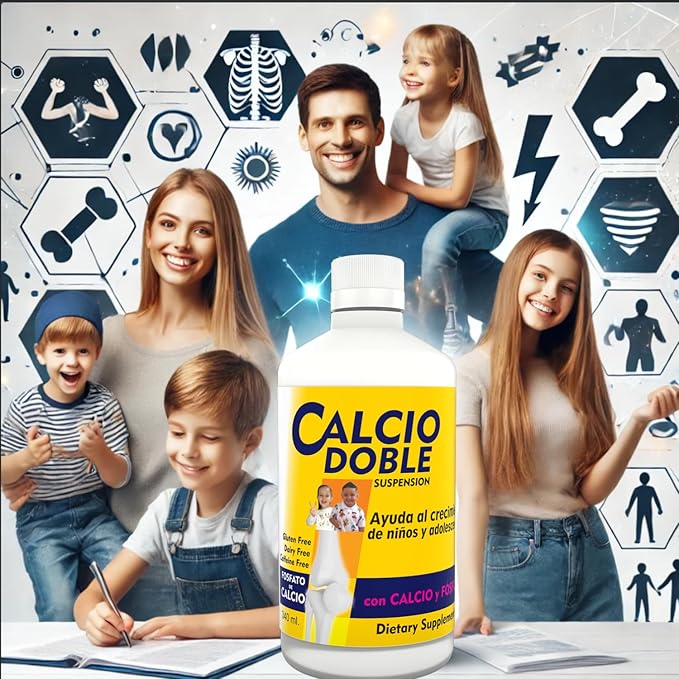 Calcio Doble con Calcio y Fósforo para Niños y Jóvenes 11.5 fl oz