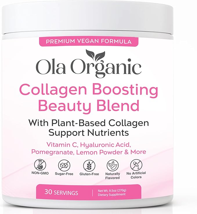 Collagen Booster Powder – Collagen Support with Hyaluronic Acid – Supports Hair Skin Nails &amp Joints – Premium Non-GMO Formula (300g Jar)