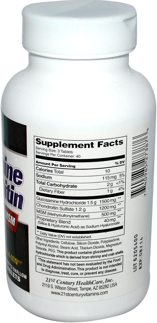 21st Century Glucosamine and Chondroitin Plus Tablets 120 Count