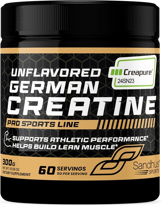 Sandhu's Creapure German Creatine &amp L-Glutamine Powder | Supports Lean Muscle Building &amp Gut Health