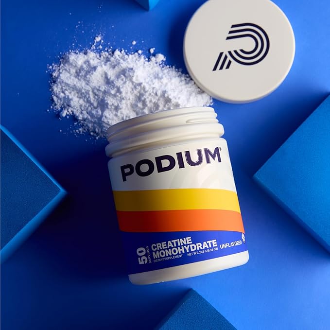 Podium Nutrition Solos | Creatine Monohydrate 50 Servings Unflavored Boost Athletic Performance
