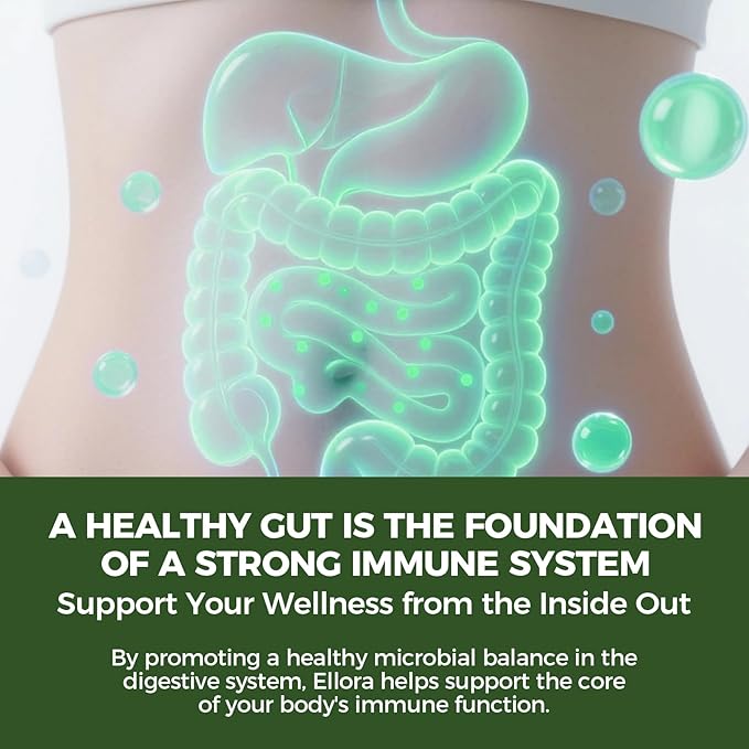 ELLORA Gut Cleanse Drops with Black Walnut Hull Wormwood Clove Oregano &amp Licorice Root for Support Gut Digestive &amp Immune Vegan Non-GMO30ML