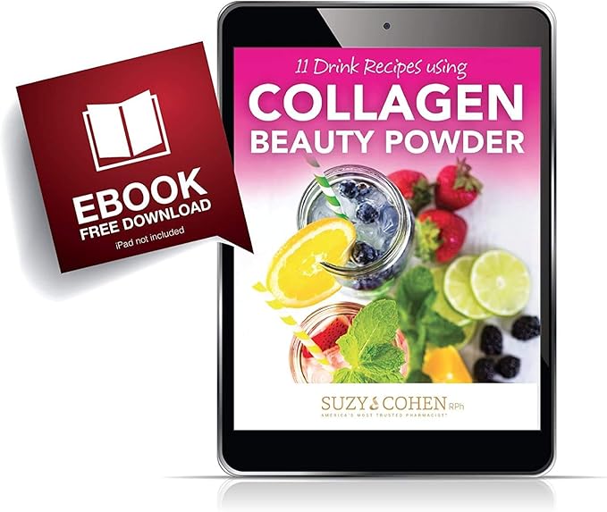Collagen Beauty Powder™ By Suzy Cohen (3.3 oz) Anti Aging Hydrolyzed Protein Collagen Powder Type I and III for Supple Skin Shiny Hair &amp Strong Nails- Unflavored Powder Drink with Verisol- Made i