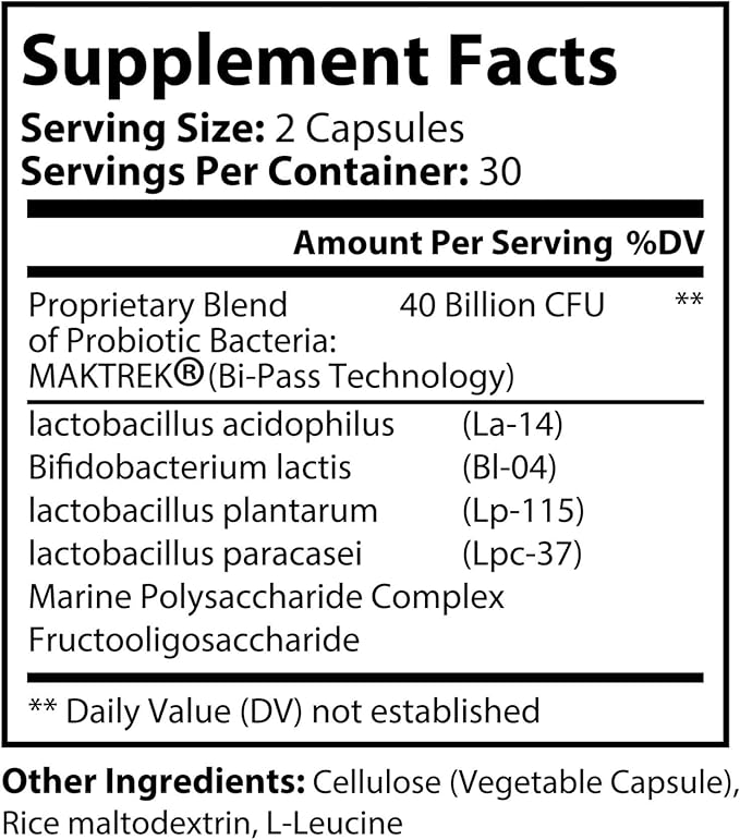 Probiotics Supplement 40 Billion CFU 60 Capsules