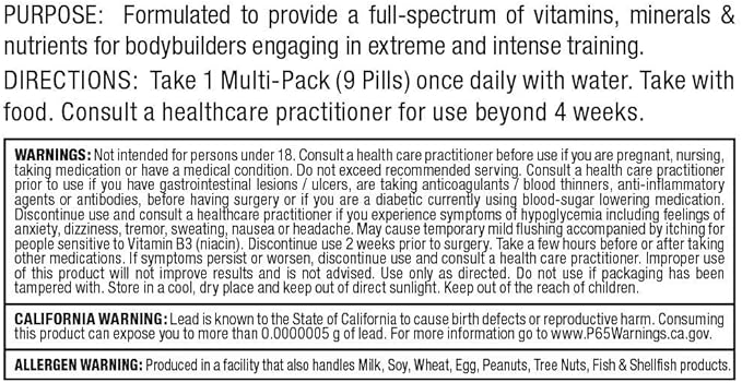 ALLMAX VITASTACK - 30 Multi-Packs - Convenient Multivitamin Mineral &amp Nutrient Tablets - 30 Servings