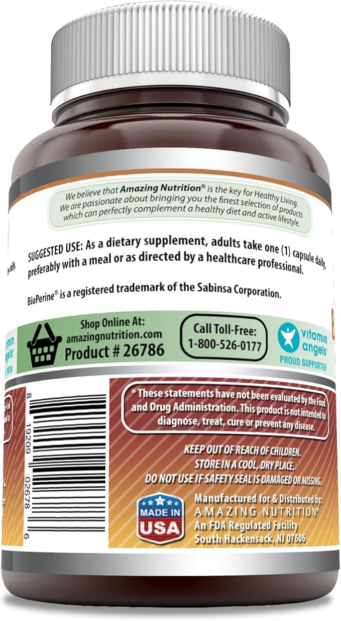 Amazing Formulas Boswellia Extract with Bioperine Supplement | 600 Mg per Serving | Capsules | Non-GMO | Gluten-Free | Made in USA (1 Pack 240 Count)