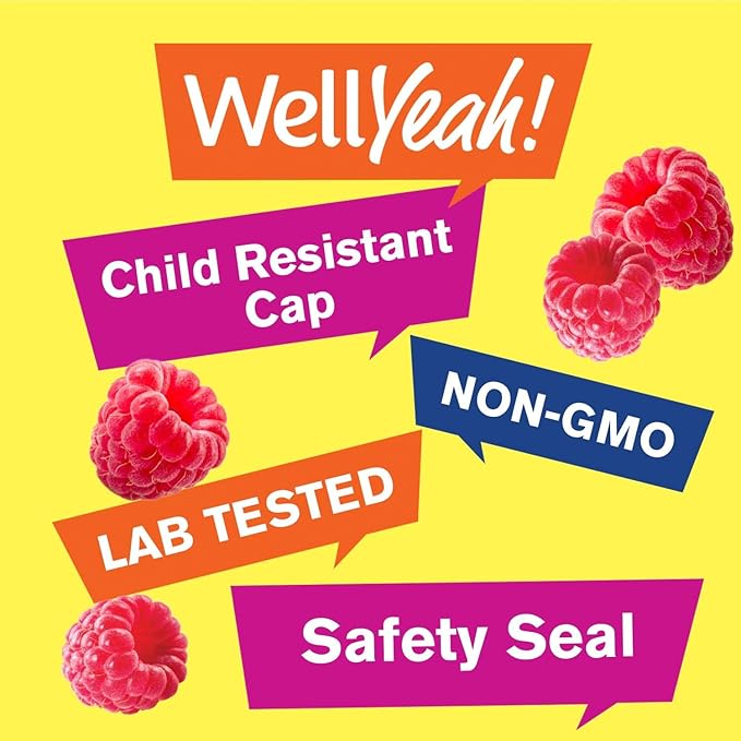 WellYeah High Potency Biotin 10000 mcg Gummies 2 Pack - for Stronger Hair Skin &amp Nails - Vegan-Friendly Gluten-Free Non-GMO and Delicious Berry Flavor - 60 Gummies
