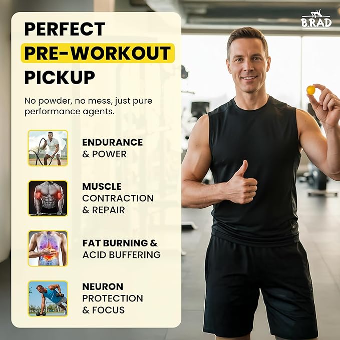 B.rad Real Rad Creatine Gummies | 5g Creatine Monohydrate Per Serving | with Alpha GPC L-Theanine L-Tyrosine L-Citrulline &amp Panax Ginseng | Natural Lemon Flavor | 100 XL Gummies