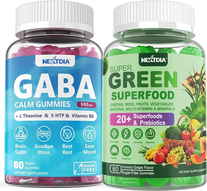 GABA Gummies + Greens Gummies