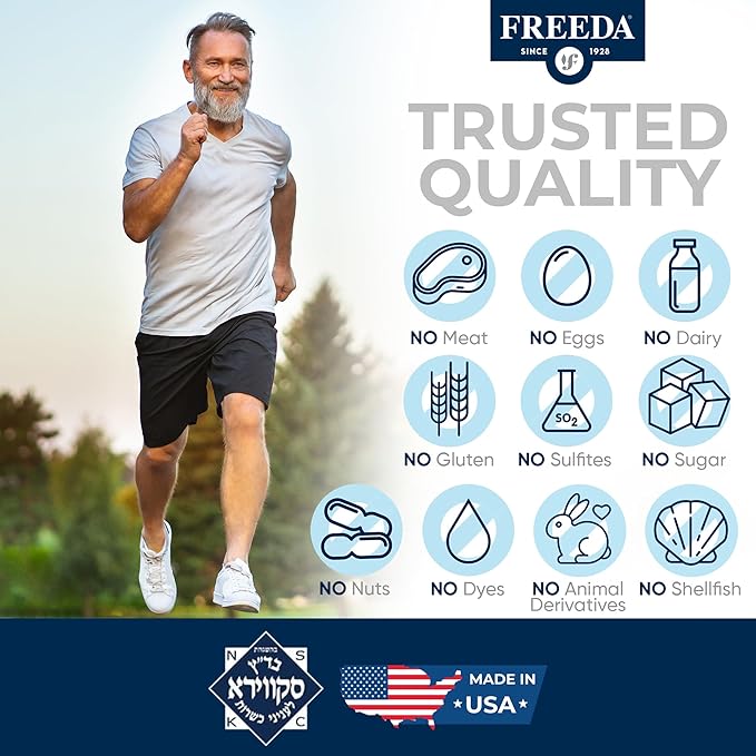 Freeda Magnesium Glycinate | High Absorption Chelated Magnesium | No Oxide | Supports Sleep Muscle &amp Nerve Function | Non-GMO Vegan Kosher | Gentle on Digestion | 90 Capsules