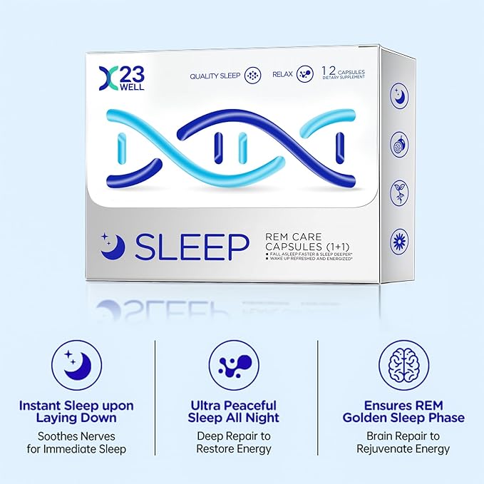 Sleep Rem Care Capsules Dual Sleep Support with Melatonin &amp Vitamin B6 Chamomile Lavender for Relaxation Natural Sleep Aid for Adults 12 Capsules Pack of 3