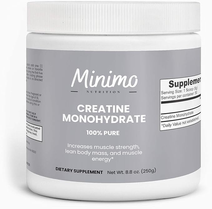 Creatine Monohydrate Powder 5000mg Per Serving 50 Servings 100% Pure Supports Muscle Energy &amp Strength 8.8 oz