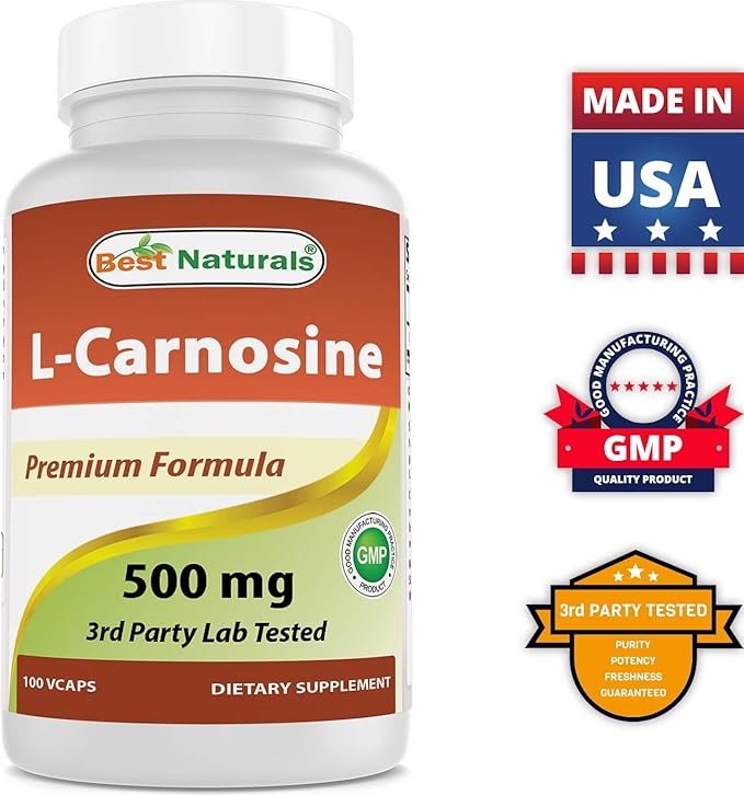 Best Naturals L-Carnosine 500 mg &amp B-100 Complex