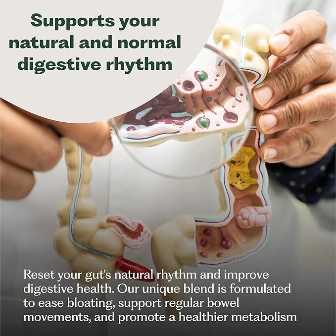GutRhythm Nighttime Recovery Overnight Digestive &amp Sleep Aid Supplement with Vitamin B6 Melatonin Magnesium &amp Zinc | Supports Gut Health &amp Promotes Restful Sleep | Vegan 30 Servings
